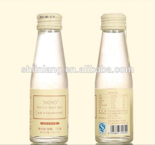 Chinese wholesale 40ml Mini Glass Bottles With Metal Lid - high quality manufacture wholesale Bird's Nest glass bottle with Safety cover high temperature resistance – Linlang