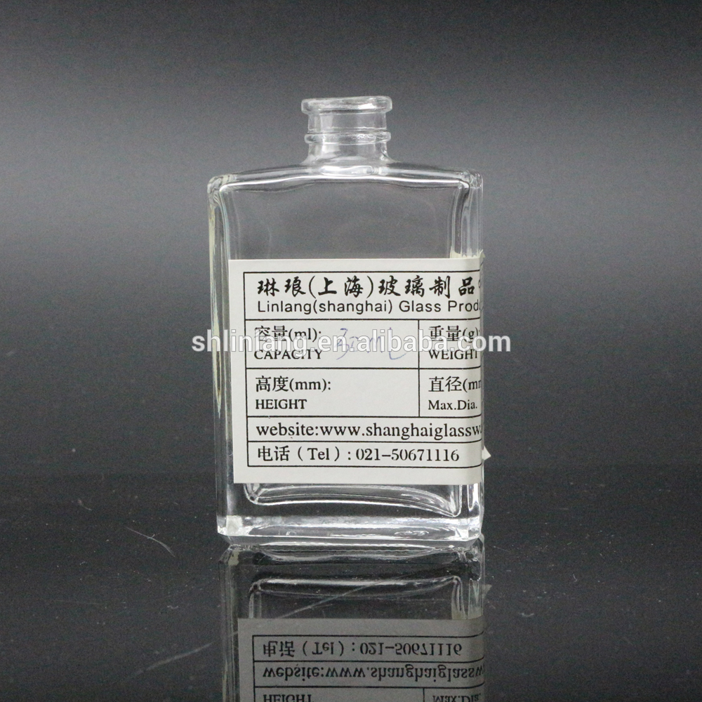 Xangai Linlang 30ml atomitzador buida l'ampolla de l'aerosol de perfum de vidre amb or o plata Cap