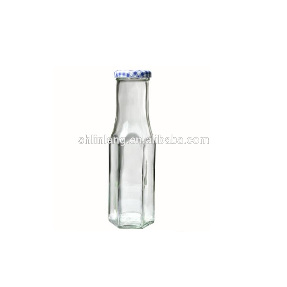 2017 High quality Clear Glass Ink Bottle - Linlang well sale sauce bottles hexagonal bottle – Linlang