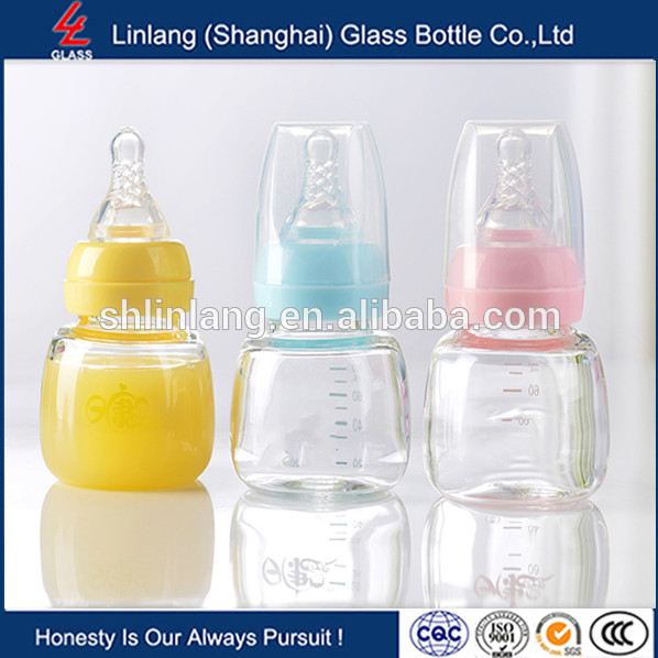 Linlang hot sale baby miniature glass 60ml 2oz baby bottle