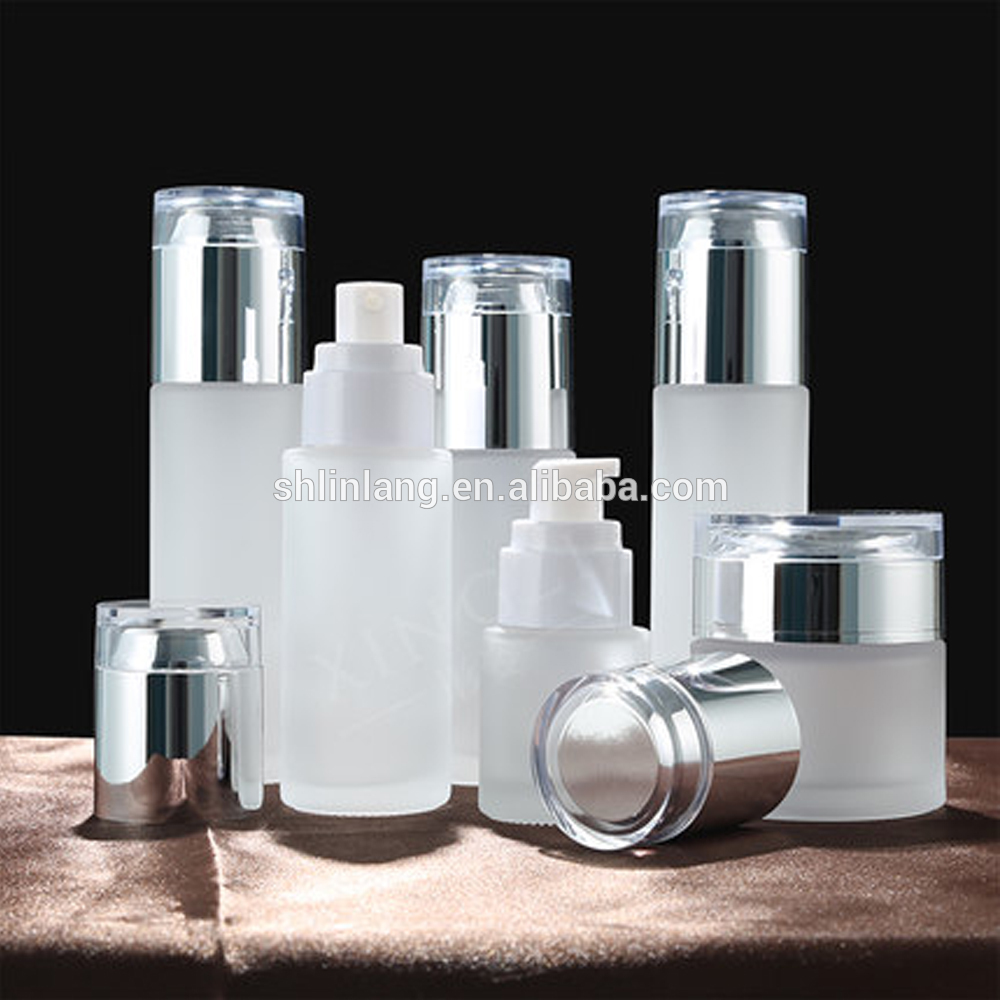 shanghai linlang wholesale frosted glass lotion bottle 30 ml for personal care