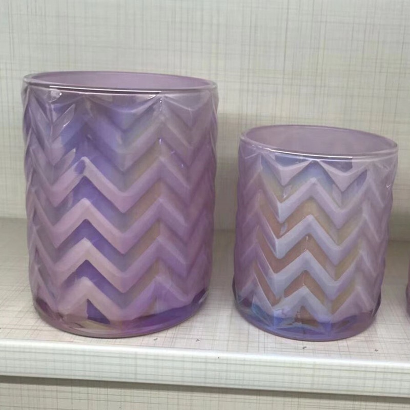 100% Original Decorative Pillar Candle Holder - Shanghai Linlang Wholesale 8oz 12oz Colored Geometric Candle Holder Geometric Glass Bulk Candle Holders – Linlang