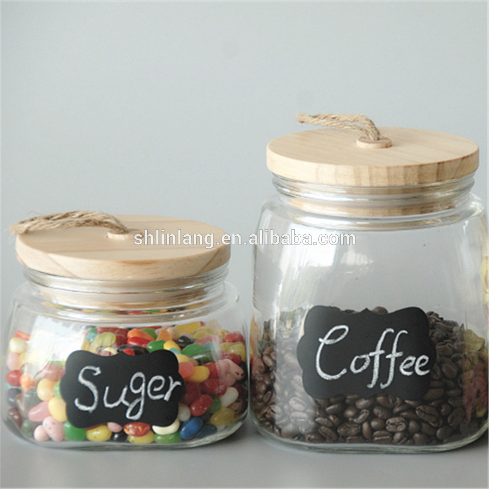 PriceList for Many Coloured Car Bottle - Linlang hot sale glass products glass storage jars with lids – Linlang