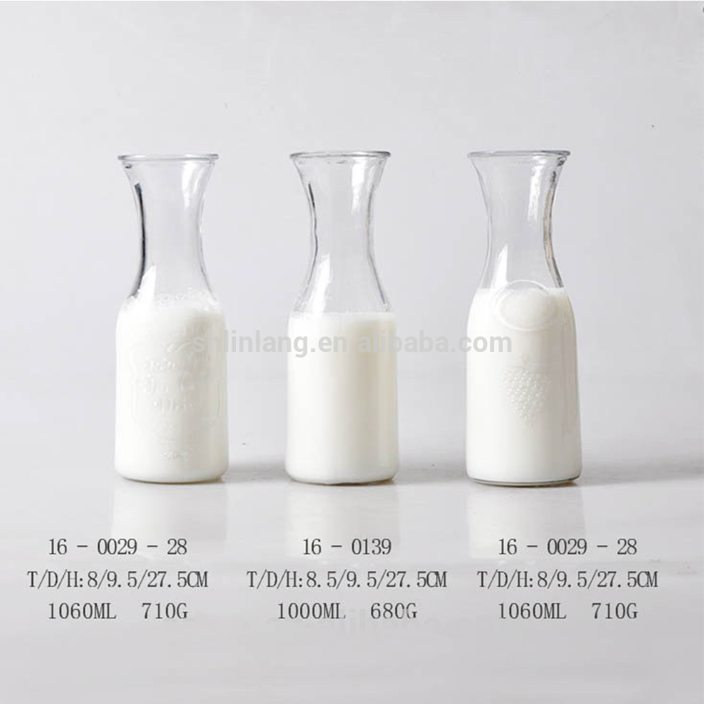 Shanghai linlang clear milk shake fruit juice glass bottle
