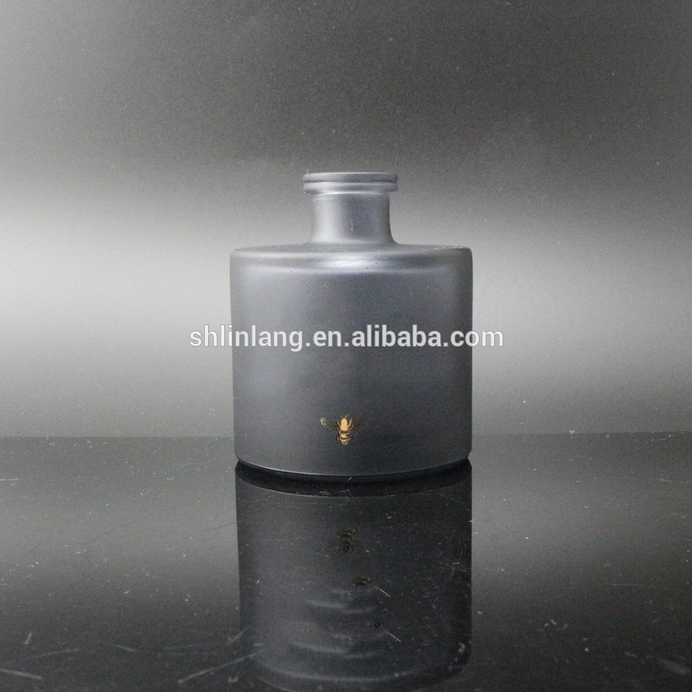 shanghai linlang wholesale black glass fragrance oil reed diffuser bottle