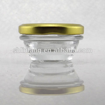 Manufacturer of 250ml Glass Juice Bottle - Import food jar with shiny aluminum surfaced screw metal cap glass 1oz glass jars 30 ml bottle aluminum cover – Linlang