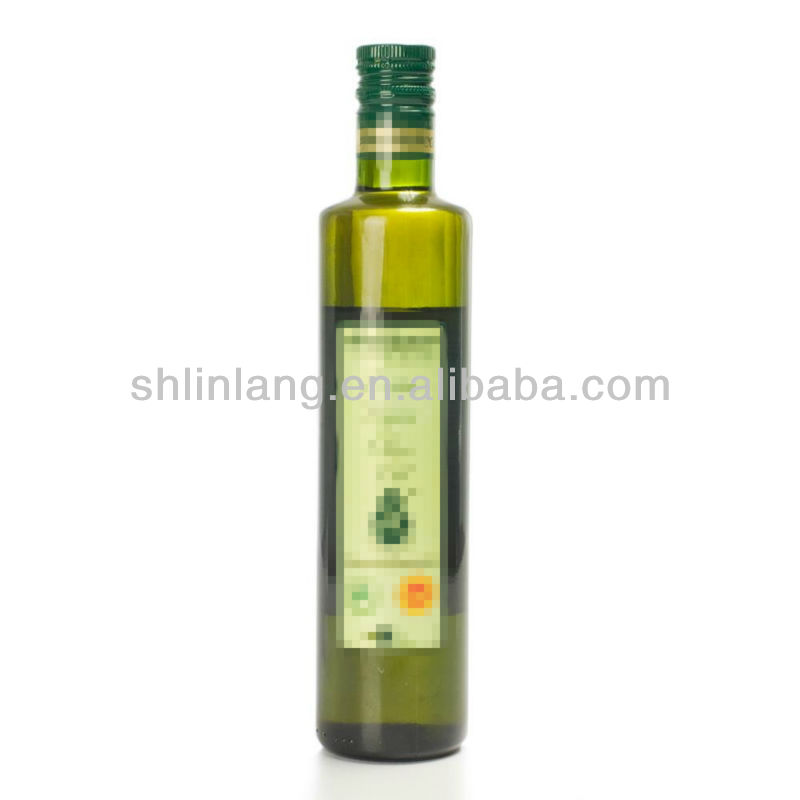 wholesale 500ml dark green bottle;square shape glass bottle;cooking oil bottle