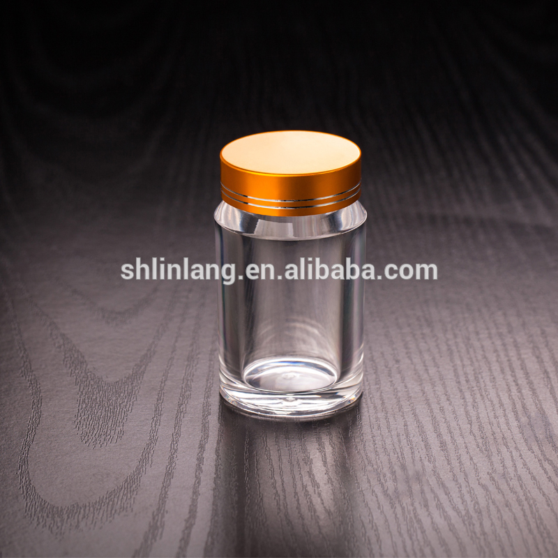 Factory making Glass Jam Jar With Aluminum Cap - high-end White material glass bottle for herb – Linlang