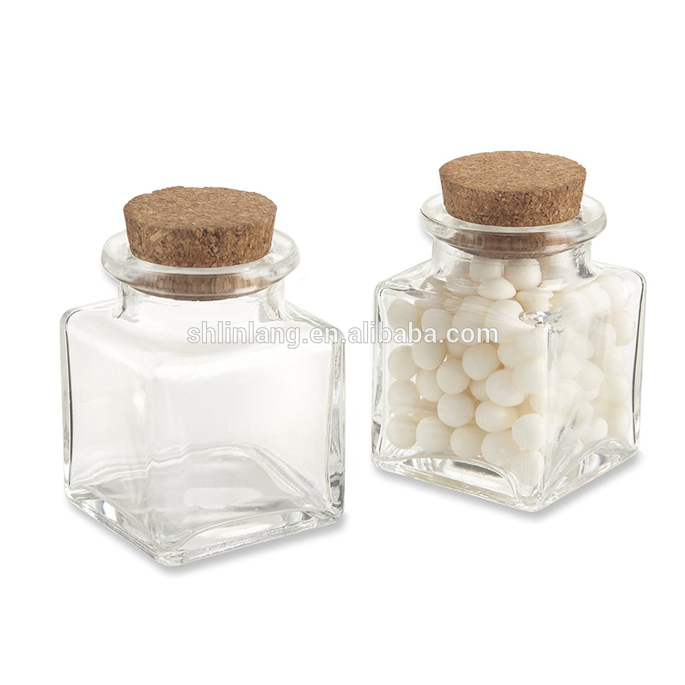 Linlang hot welcomed glass products glass jar with cork lid