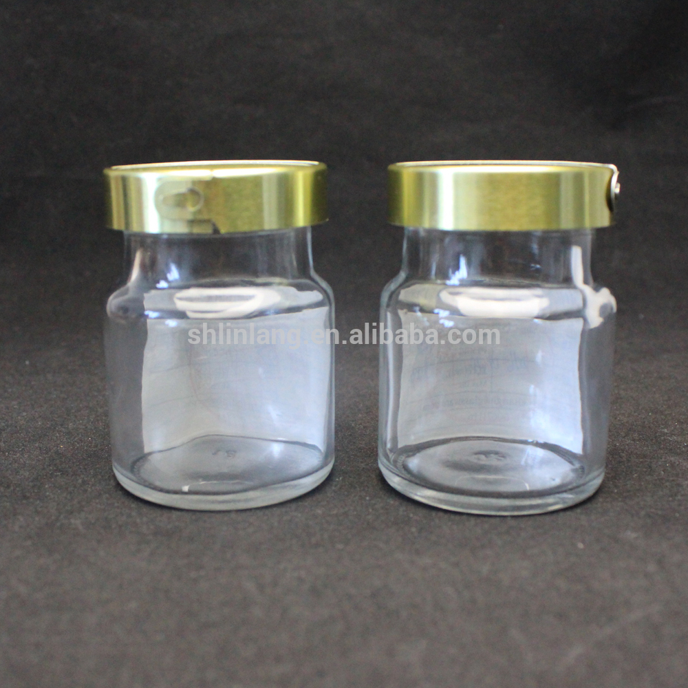 Import glass jars with screw cap for storage 80ml bird nest glass bottle