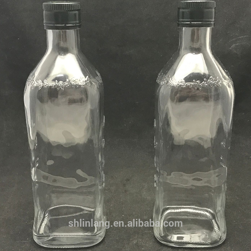 Shanghai linlang 2017 New Mould Emboss Olive oil glass bottle