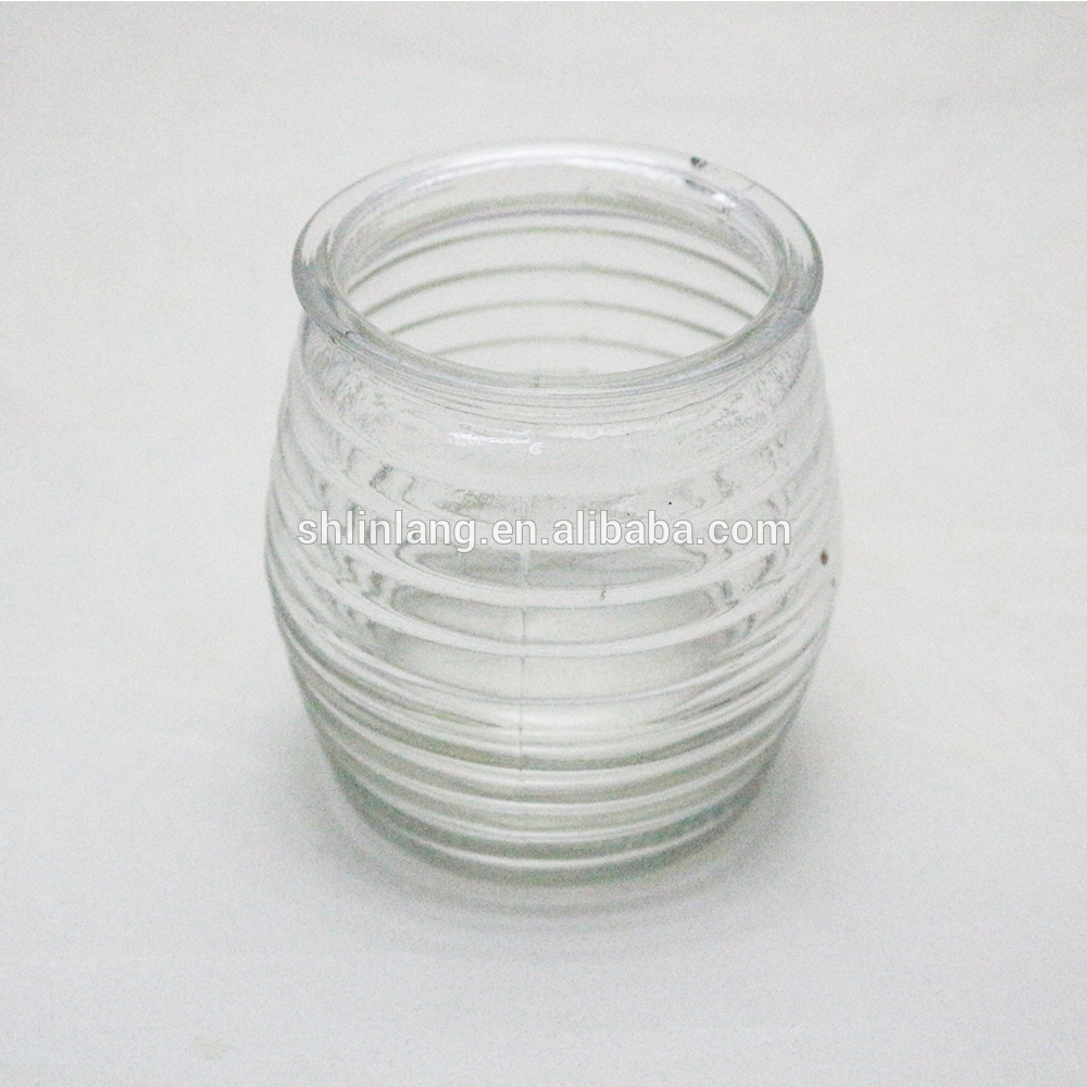 OEM manufacturer 12oz Mouthwash Pet Bottle - round candle jars glass candle holders for decoration – Linlang
