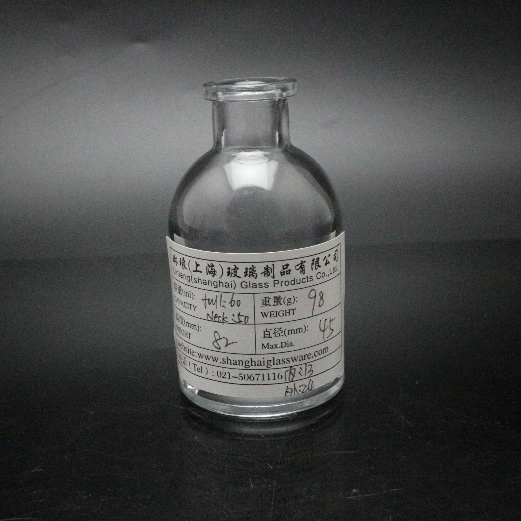 8 oz Clear Recyklovaný Skleněná láhev s korkovou zátkou