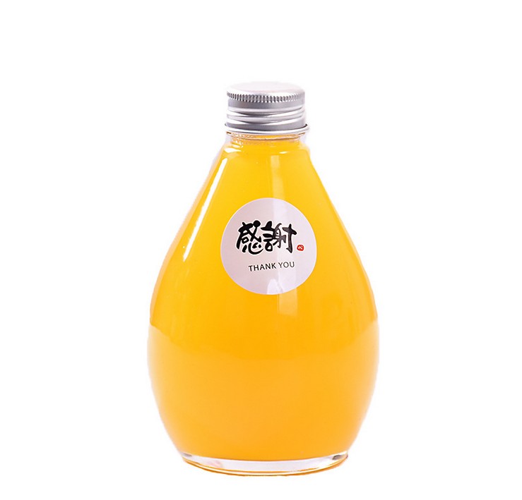 200ml 350ml Fancy Custom light bulb frosted glass beverage bottles for juice milk