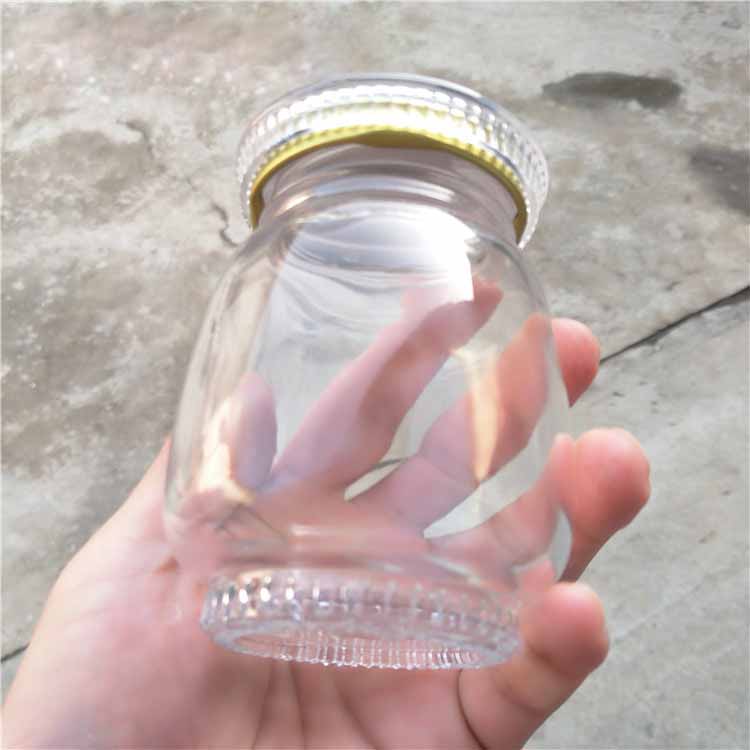Quality Inspection for Glass Pudding Cup - New 180ml Cubilose Glass Jar Malaysia Birds Nest Glass Bottles Super Flint Glass Bottle with metal lug cap – Linlang