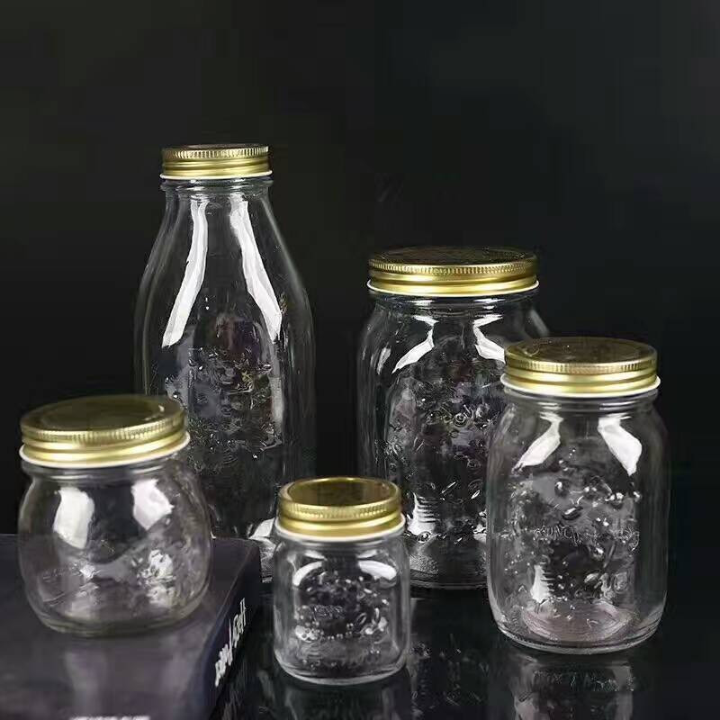 Linlang hot sale glassware products custom made embossed mason jar