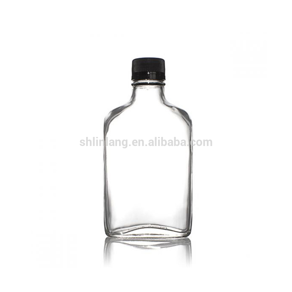Shanghai linlang Grosir 100 ml 3.3 oz Glass Flask Liquor atau menyeduh Kopi Botol