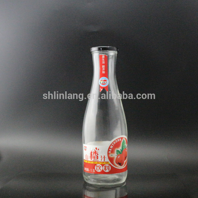 Factory Outlets Water Bottle With Custom Logo - large glass bottle for beverage juice bottle – Linlang