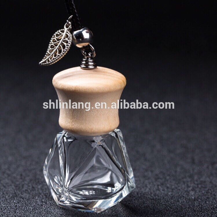 shanghai linlang Home air freshener diffuser bottle wooden cap glass empty car perfume bottle