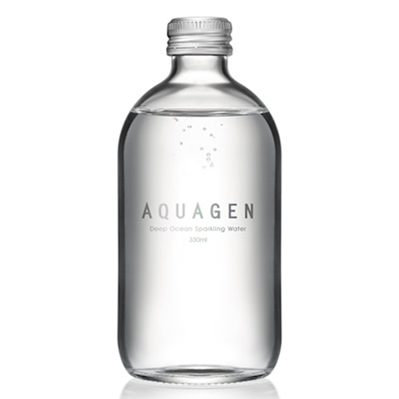 pour bouteille d'eau pétillante d'eau pétillante d'océan profond avec bouchon en aluminium350ml