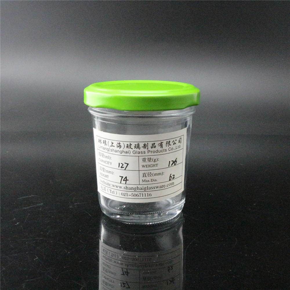 Linlang welcomed glassware products 127ml glass caviar jar