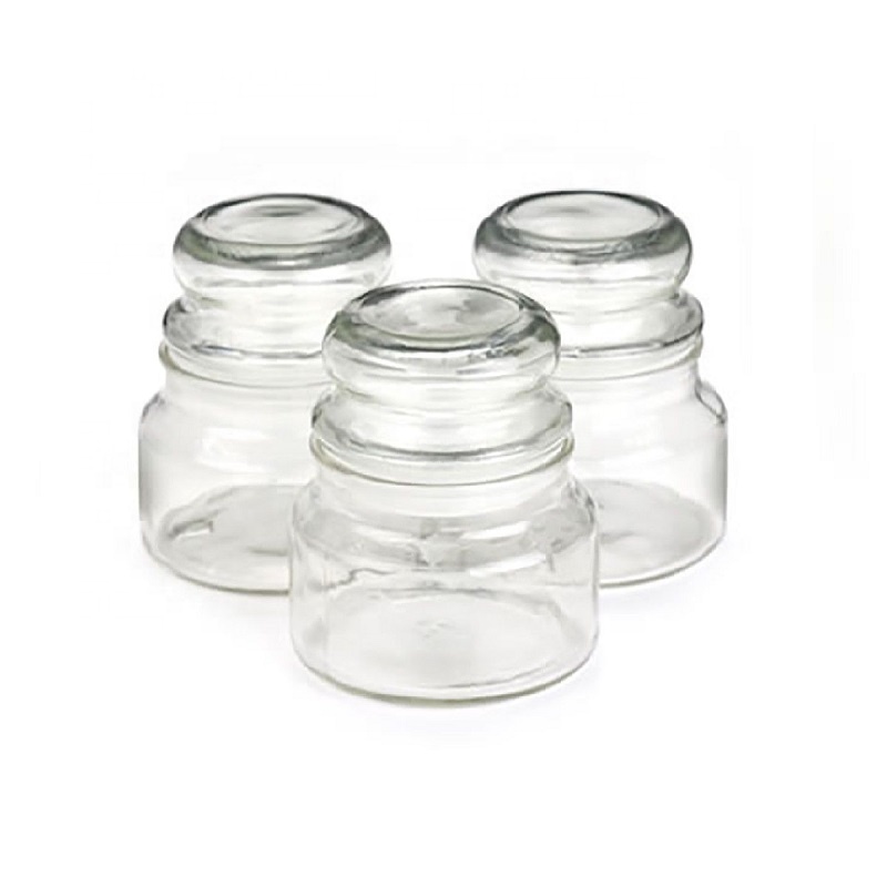 Clear Clear Glass Candle Jars w/ Glass Flat Pressed Lids  Wholesale glass  jars, Glass jar candles, Glass jars with lids