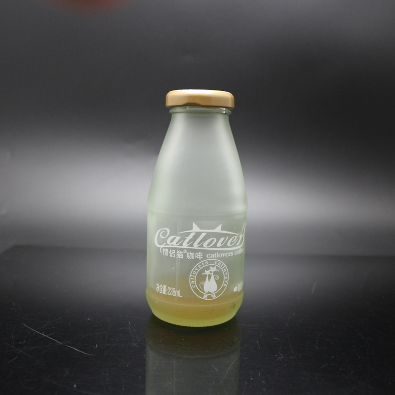 カスタム空のガラスボトルの8オンスの250ミリリットルをクリアフロスト小型アイスコーヒー醸造ボトルガラス卸売