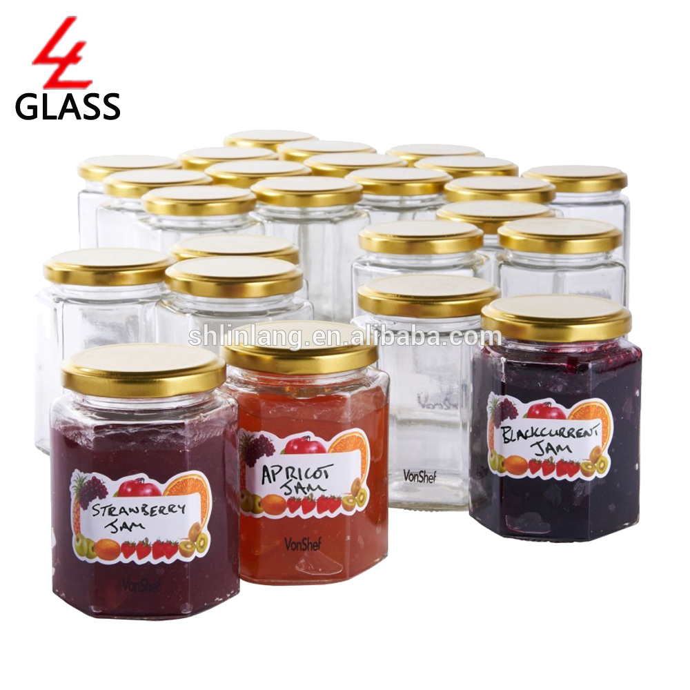 vasetti di vetro all'ingrosso vuoti con i coperchi per il miele