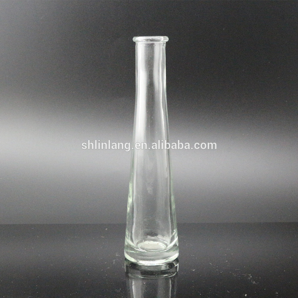Different sizes clear and tall with high quality cylinder glass vase for wedding decoration