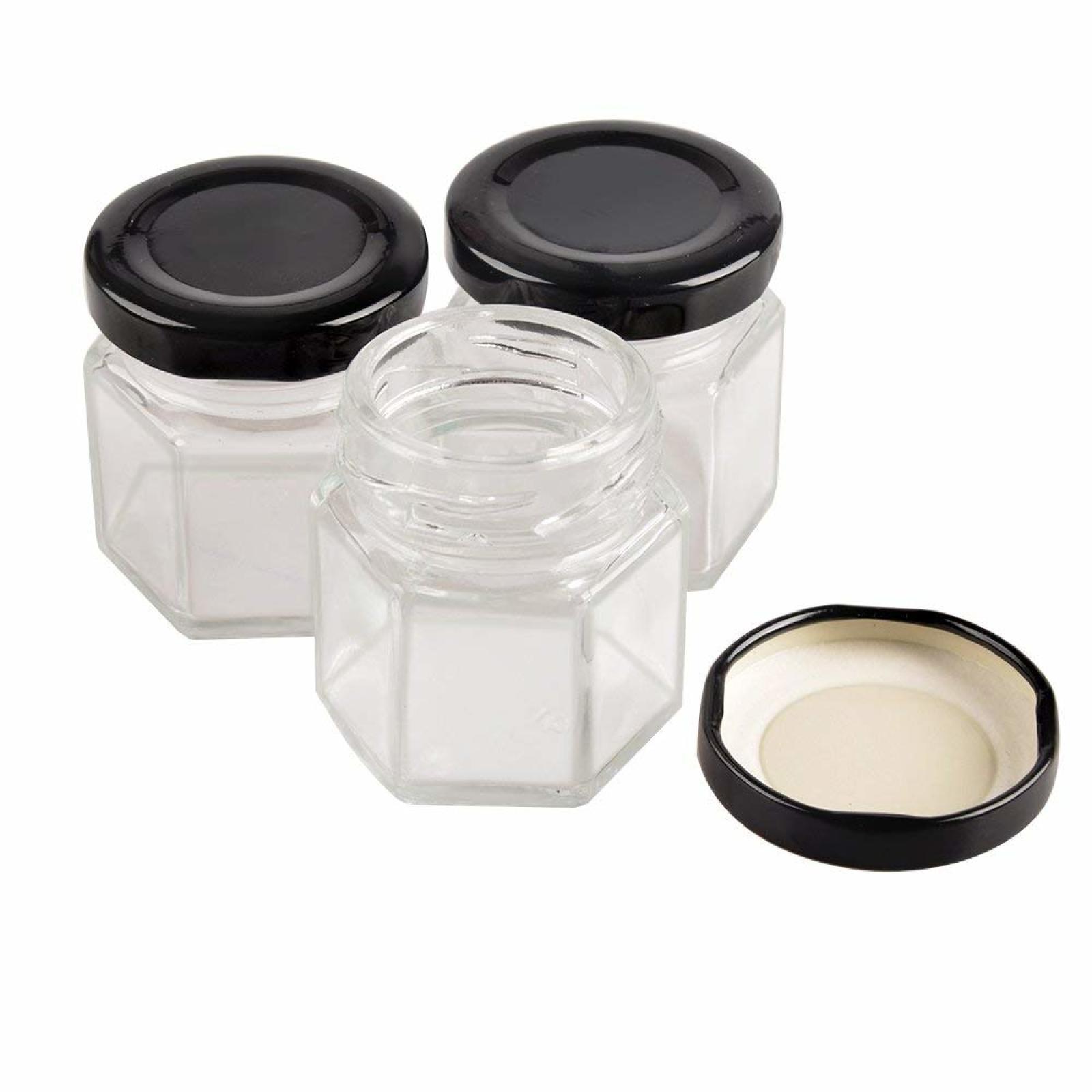 Clear Mini Glass Jars 45ml for Honey Crafts 1.5oz
