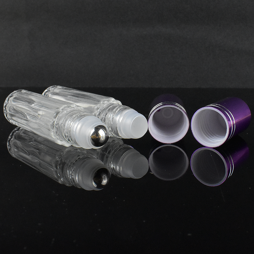 Custom bottles for perfumes 3ml 8.5ml 15ml 5ml glass bottle roll on perfume bottle 10ml with stainless steel roller and cap