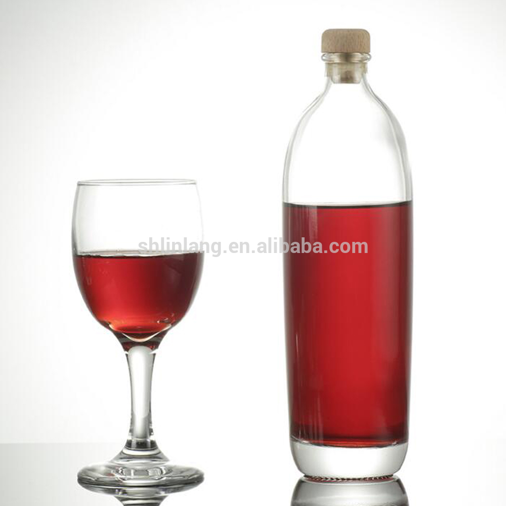 High end sobrang flint enzymes glass bottle 250ml 300ml 350ml 500ml 750 1L na may cork