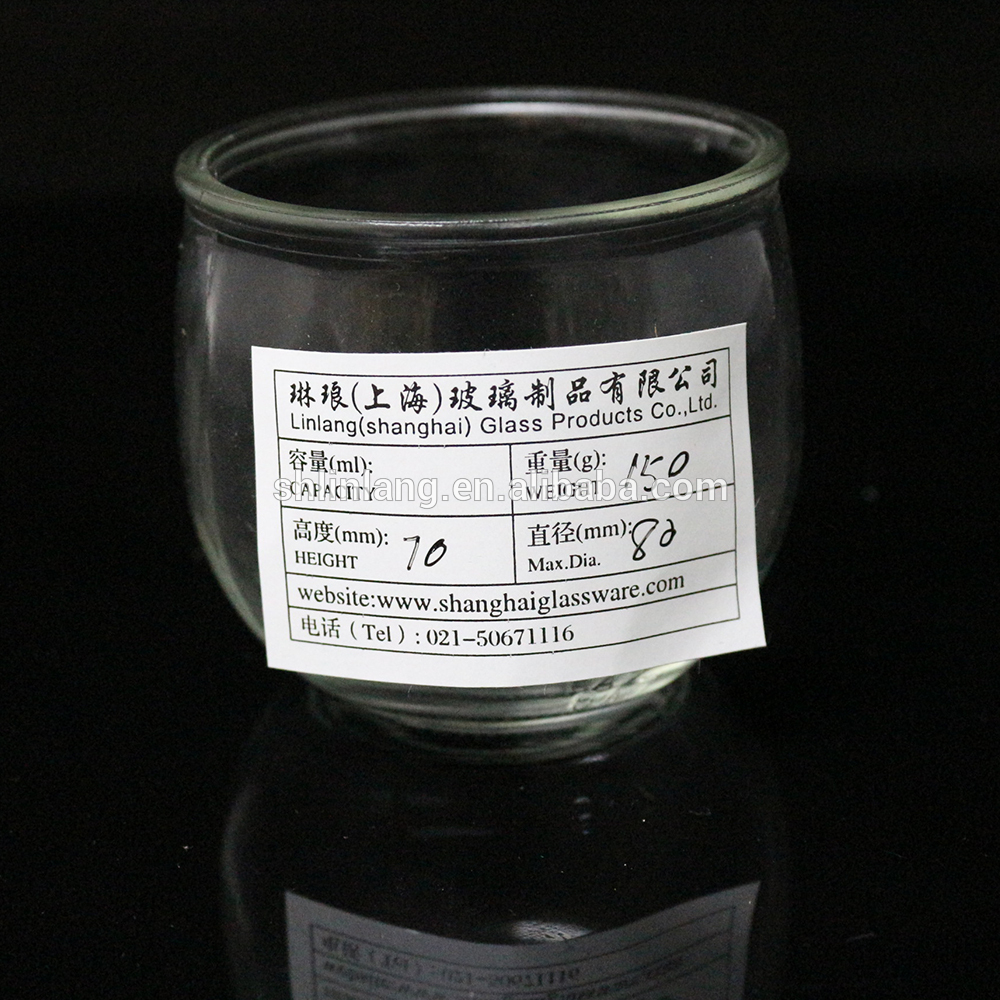 Wholesale Ucuz High Transparent Glass Candle Holder Glass Candle Jar