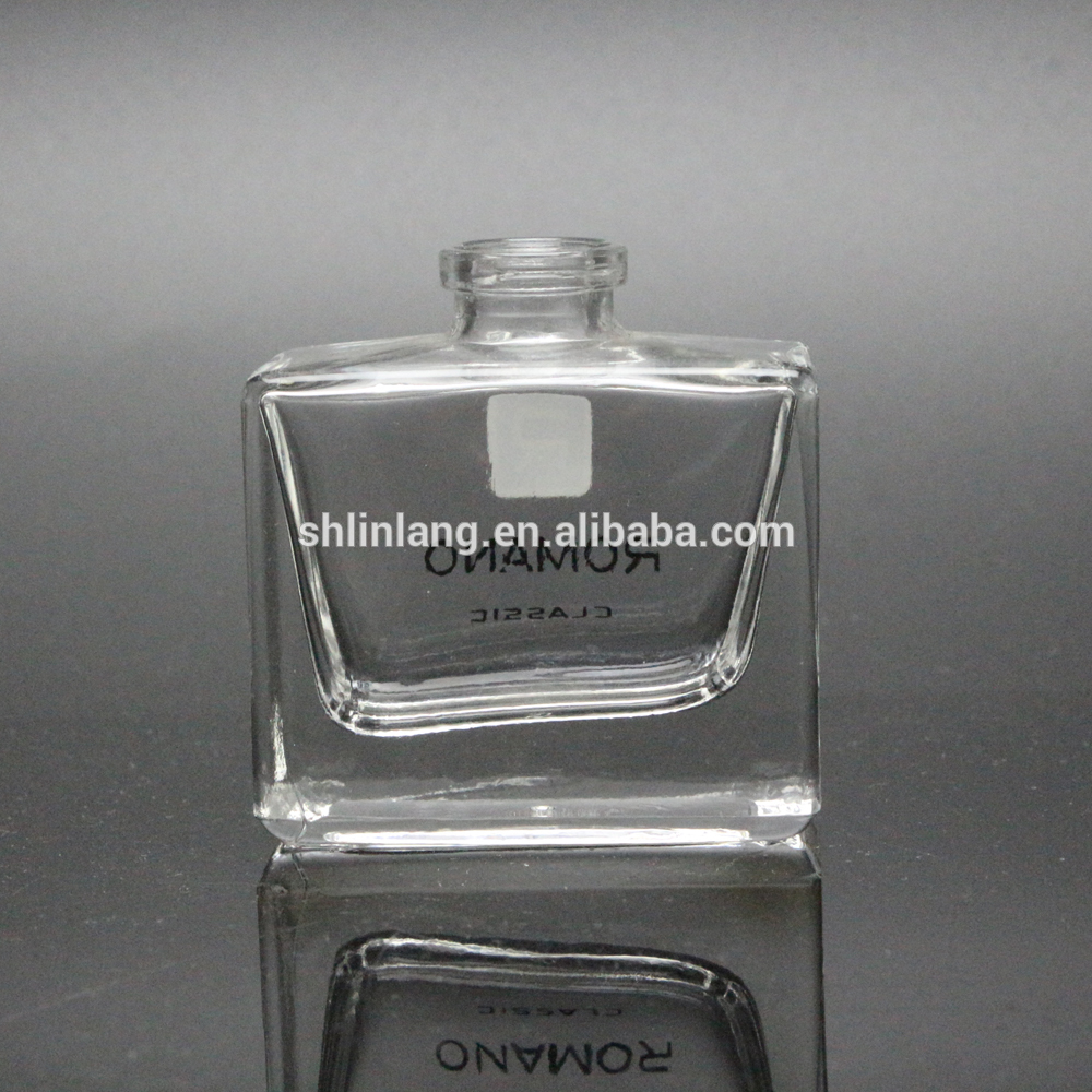 shanghai linlang China best price cosmetic packaging custom glass 50ml 80ml 100ml empty perfume bottle