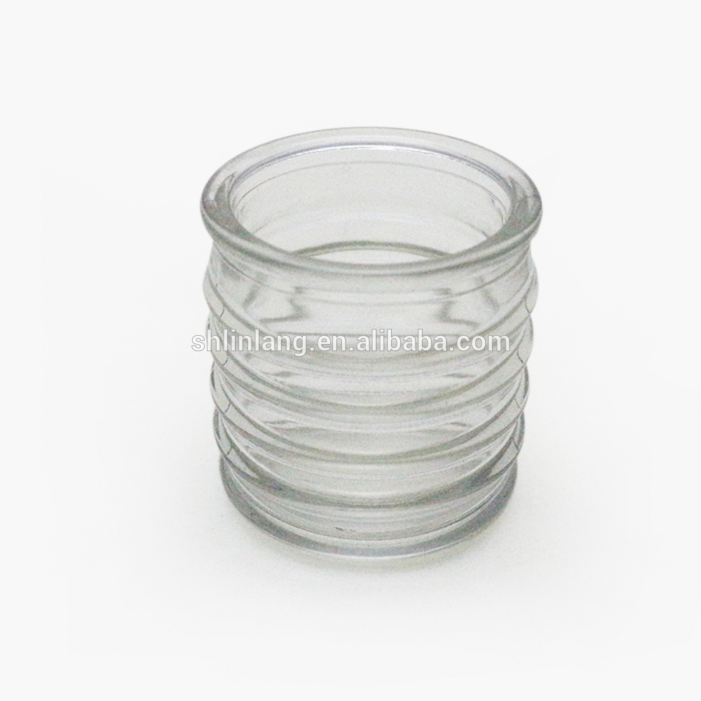 Factory Free sample Empty Ink Refill Bottle - hot sell round decorated glass light holder – Linlang