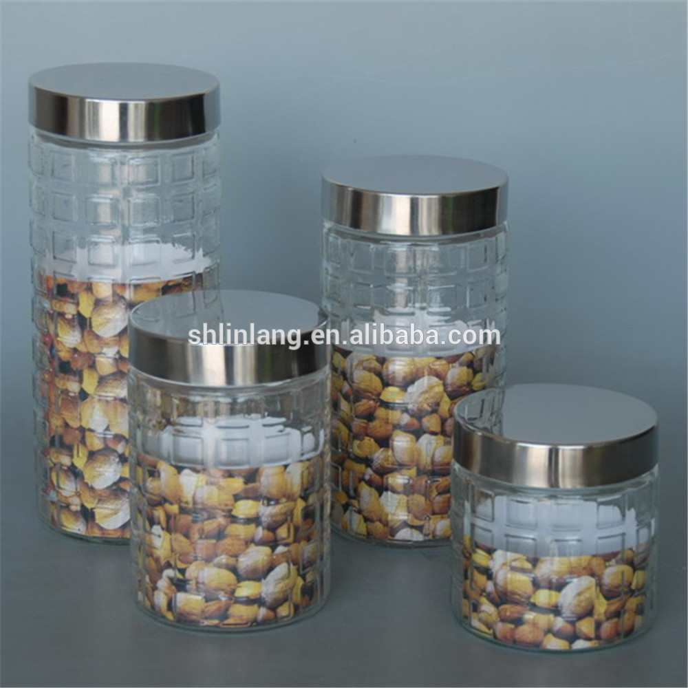 Factory selling Hexagon Glass Honey Jar - Linlang hot sale glass products big glass jars – Linlang