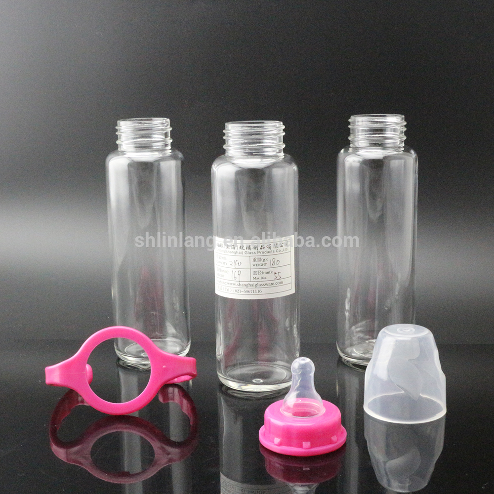 Factory Promotional Amber Glass Pipette Bottle - Shanghai Linlang Custom logo private label glass baby milk bottle – Linlang