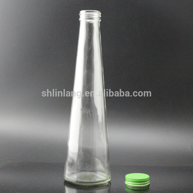 beautiful shape juice bottle 330ml long neck glass bottle