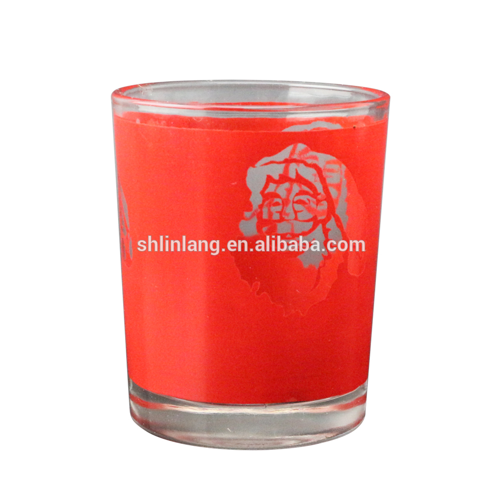 N'ogbe Factory Machine Mere Fashion High Quality ọnụ ala karịa Tealight Red Glass kandụl njide
