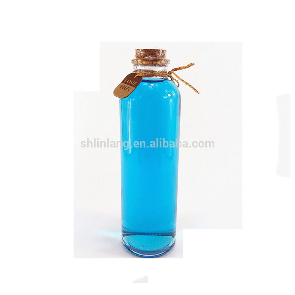Ŝanhajo linlang 500ml Beverage Lakto Teo Glass Bottle kun Screw / Cork Ĉapo