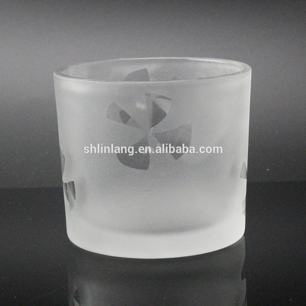 Linlang frosted glass ball tealight candle holders