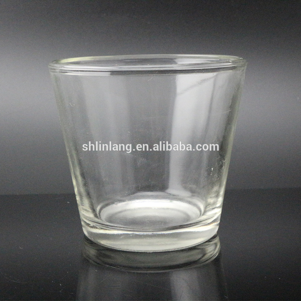 Clear Cone Shape Tealight Glass Candle Holder