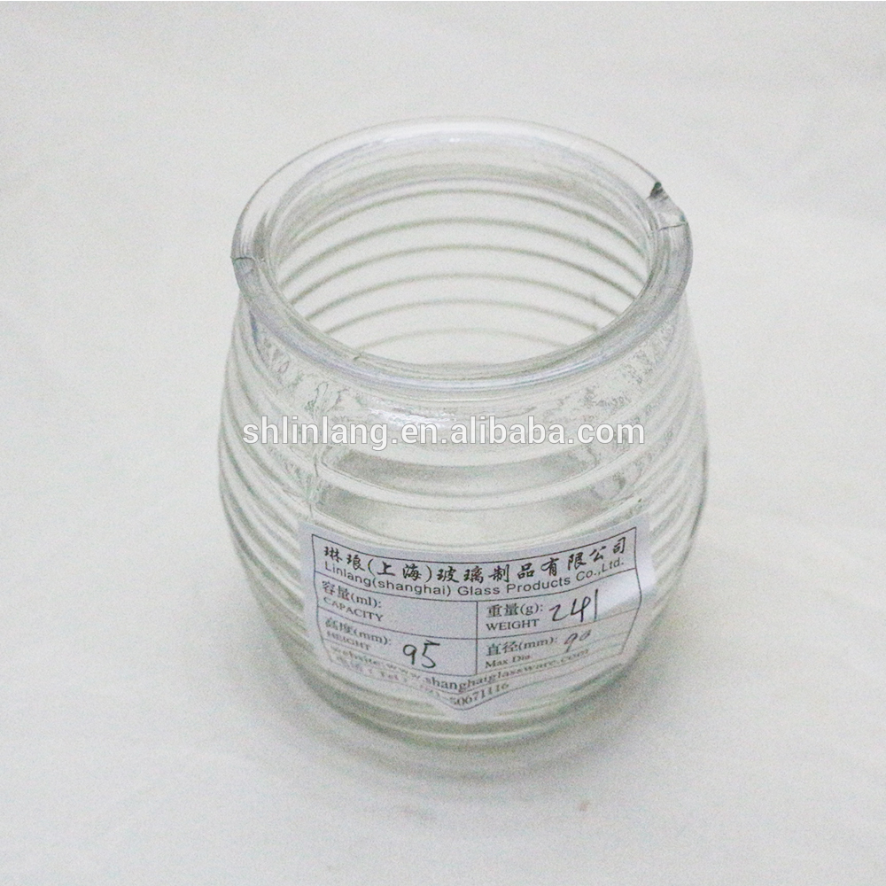 small round glass candle holder glass tealight jar