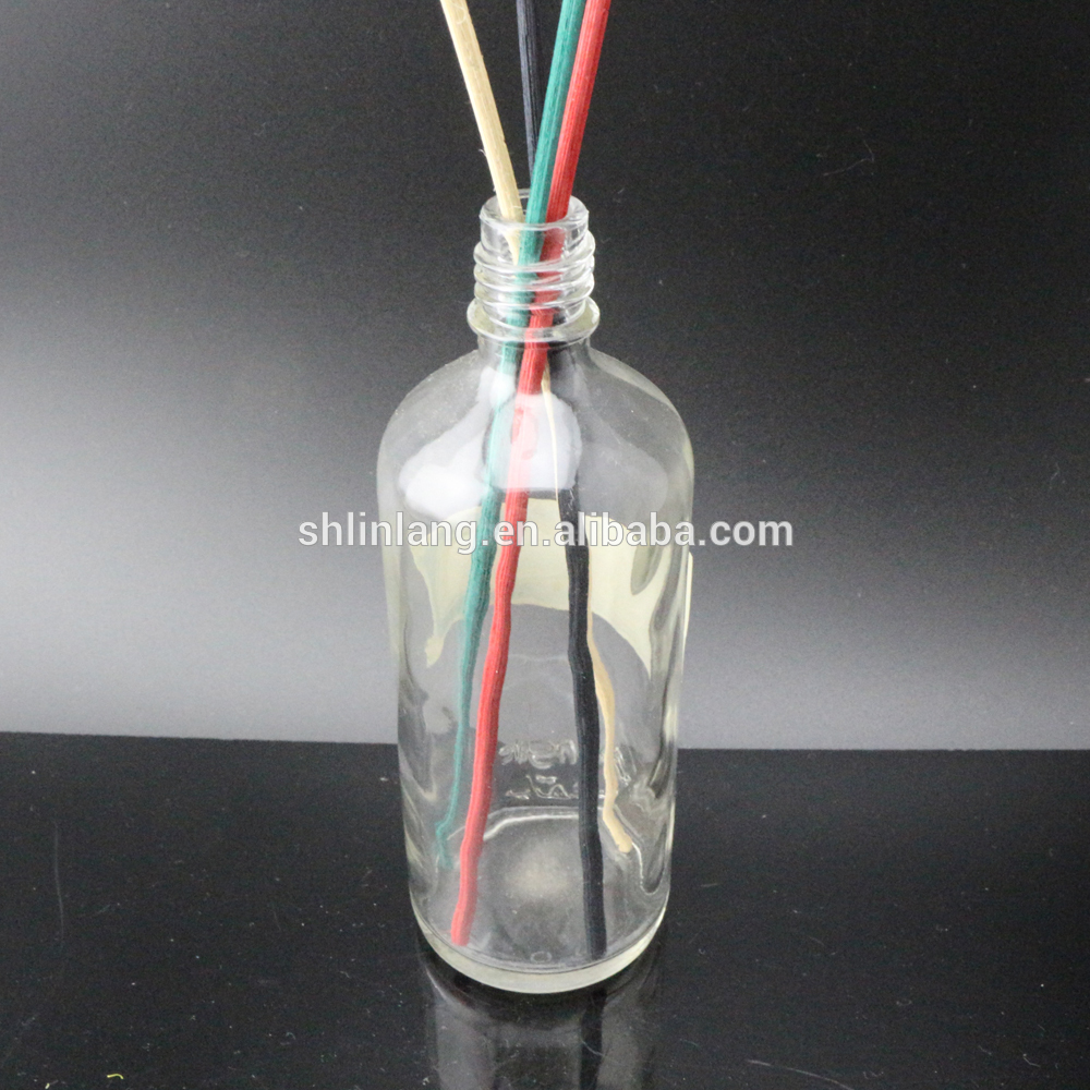 Šanhajas linlang vairumtirdzniecības caurspīdīga stikla pudeles smaržu niedru difuzoru