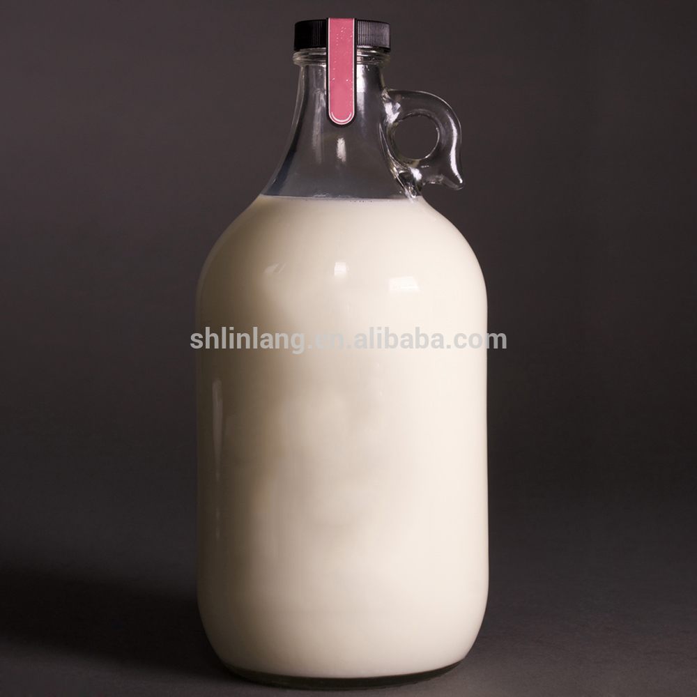 Shanghai linlang Large size packaging milk bottles liquid bottle glass bottle