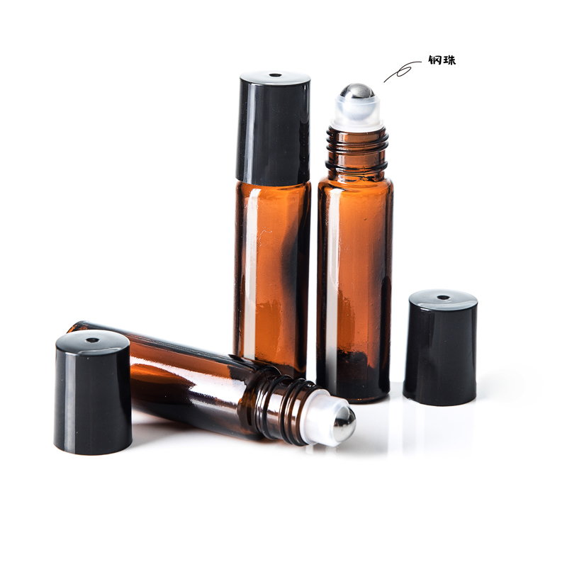 Perfume 1ml 4ml 6ml 8ml custom amber roll on perfume bottle glass 3ml 50ml 30ml 10ml stainless steel plastic roller