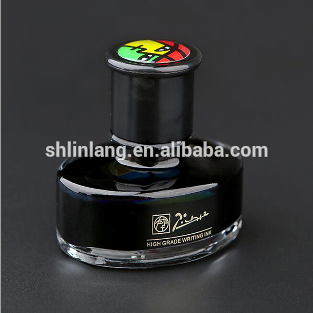 Wholesale 90ml ink fountain pen glass ink bottle with screw cap