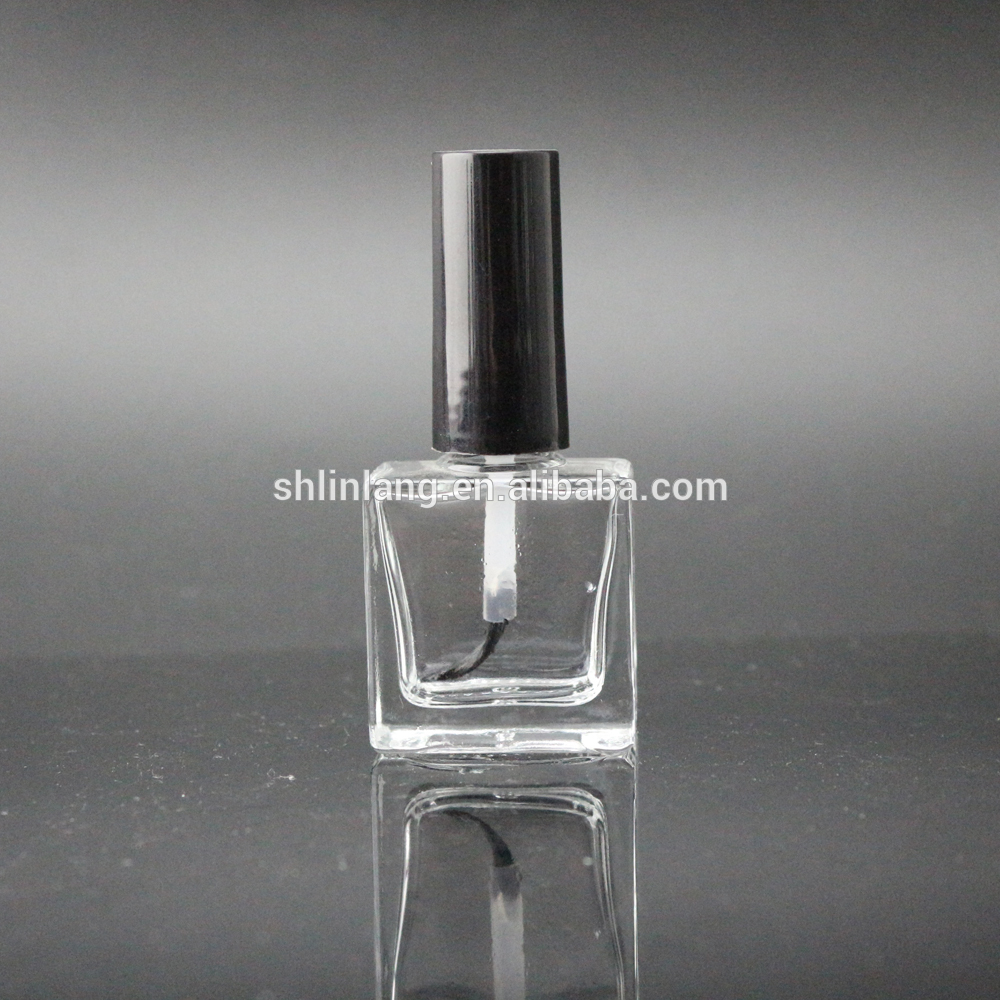 shanghai linlang square shape empty glass nail polish bottles 9ml 10ml 11ml 14ml 15ml