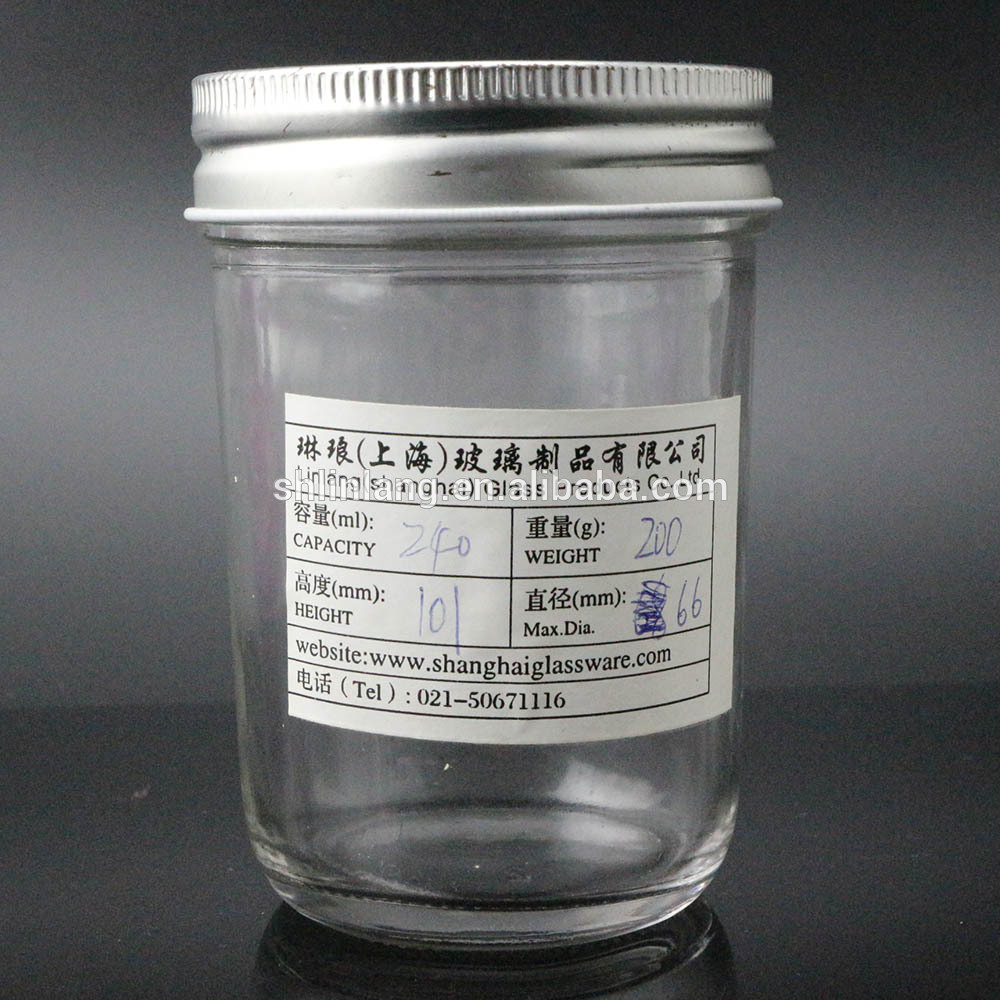 Linlang топли поздрави производи од стакло масон тегла 8oz
