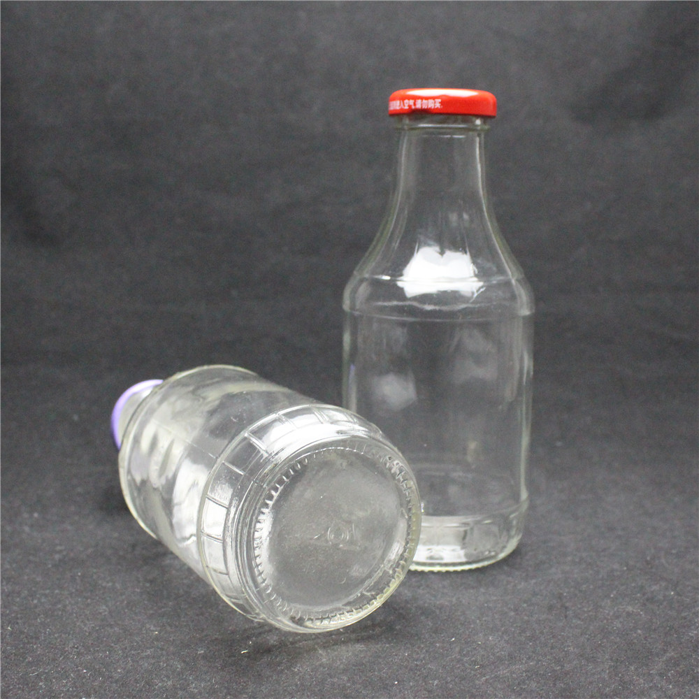 Linlang bienvenida productos de vidrio botella de salsa de chile vacía